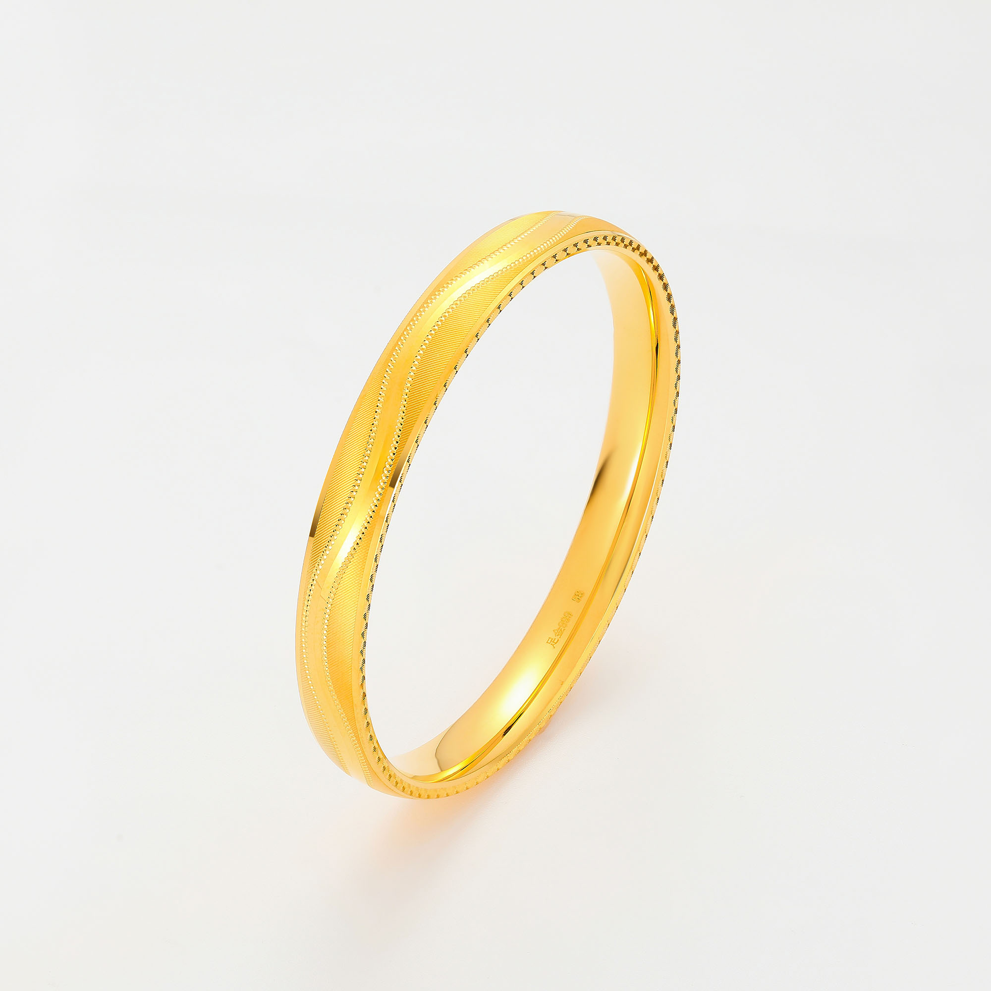 Floating Radiance · 5G Gold CNC Hollow Bracelet