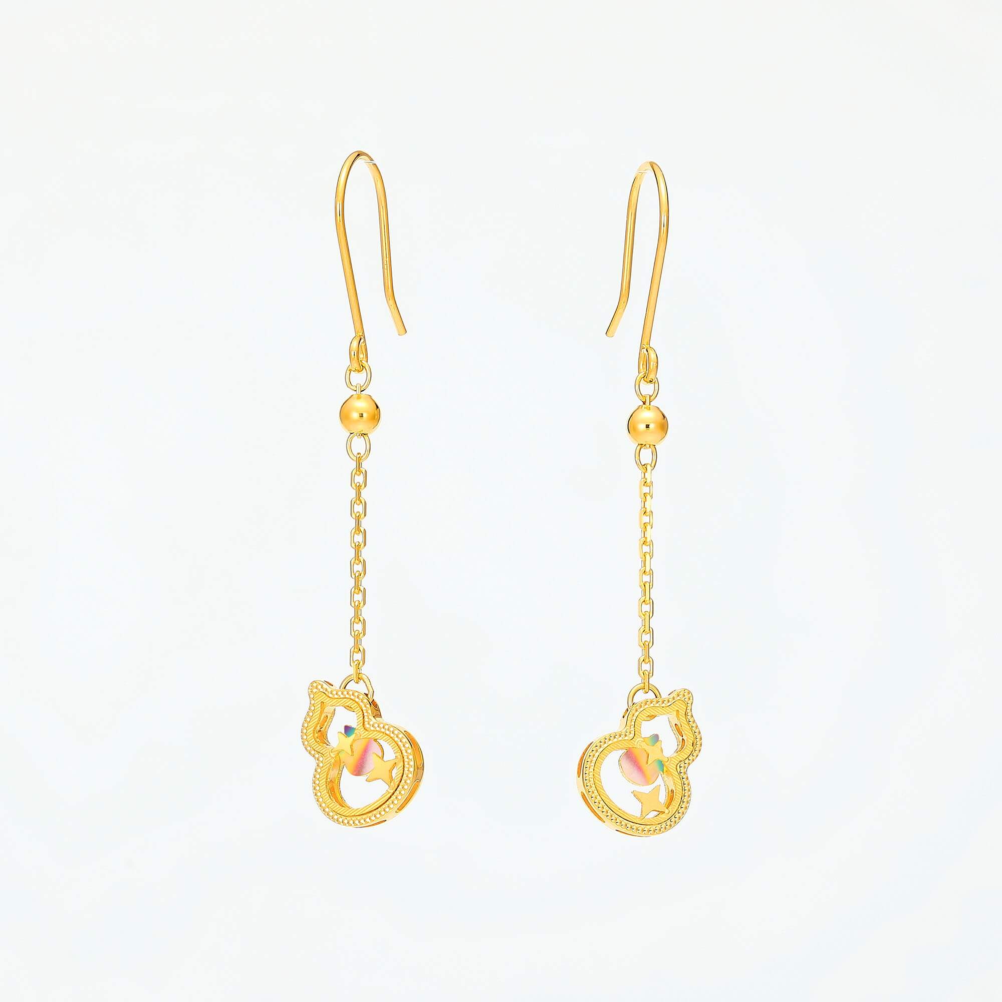 Starlight Gourd · 5G Gold CNC Colorful Ear Hooks