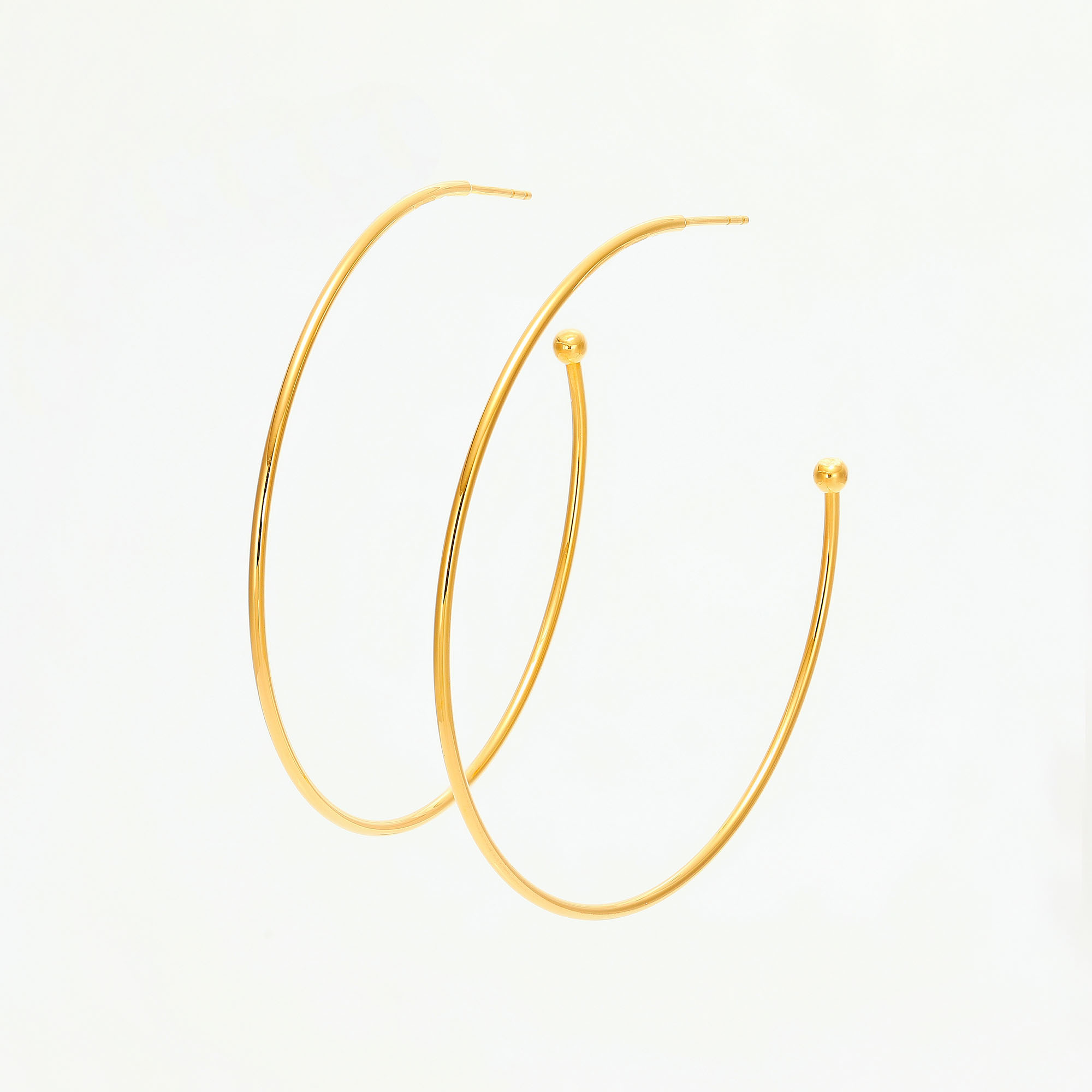 Modern Stitch · 5G Gold Hollow Ear Hoops