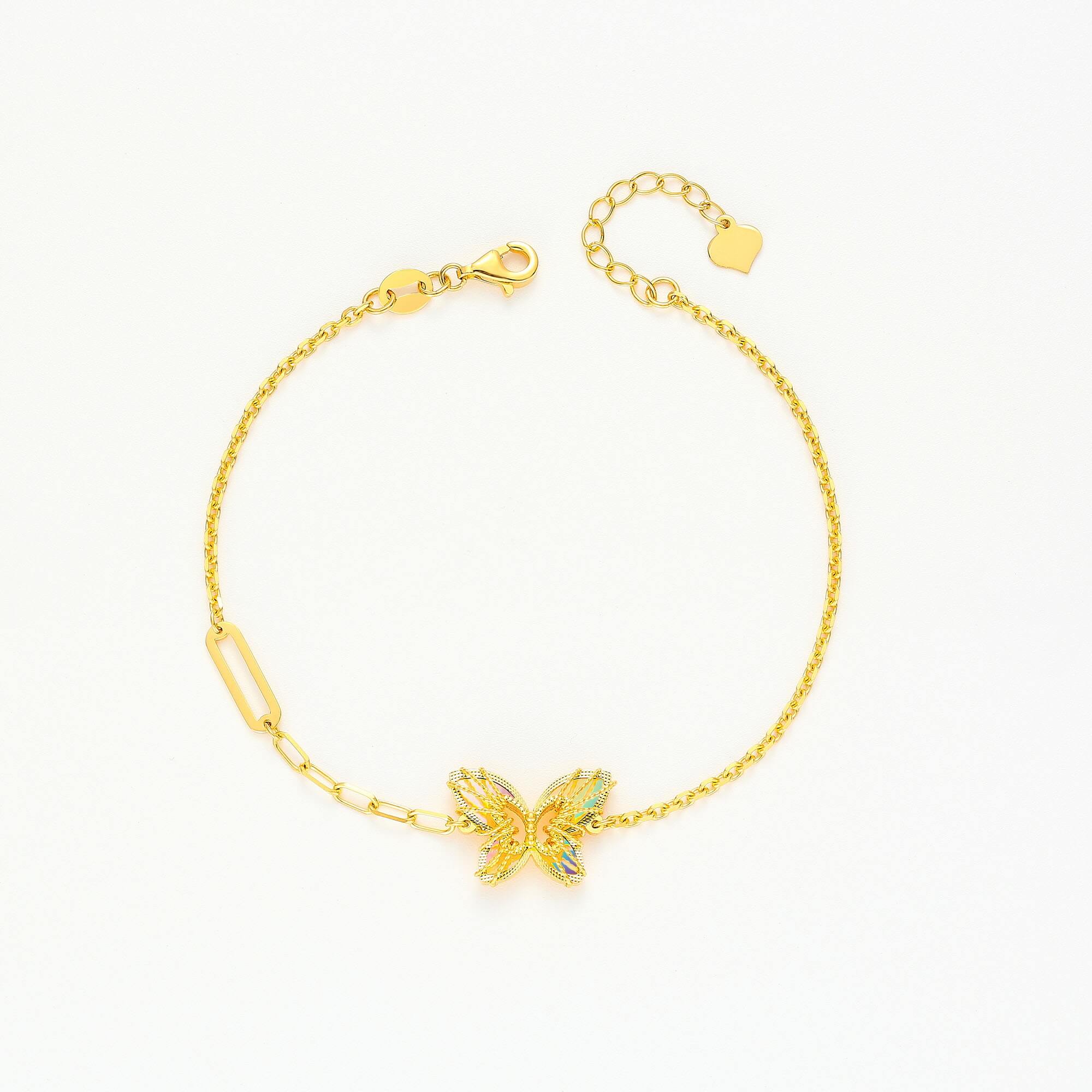 Butterfly Shadow Series · 5G Gold CNC Colorful Filigree Bracelet