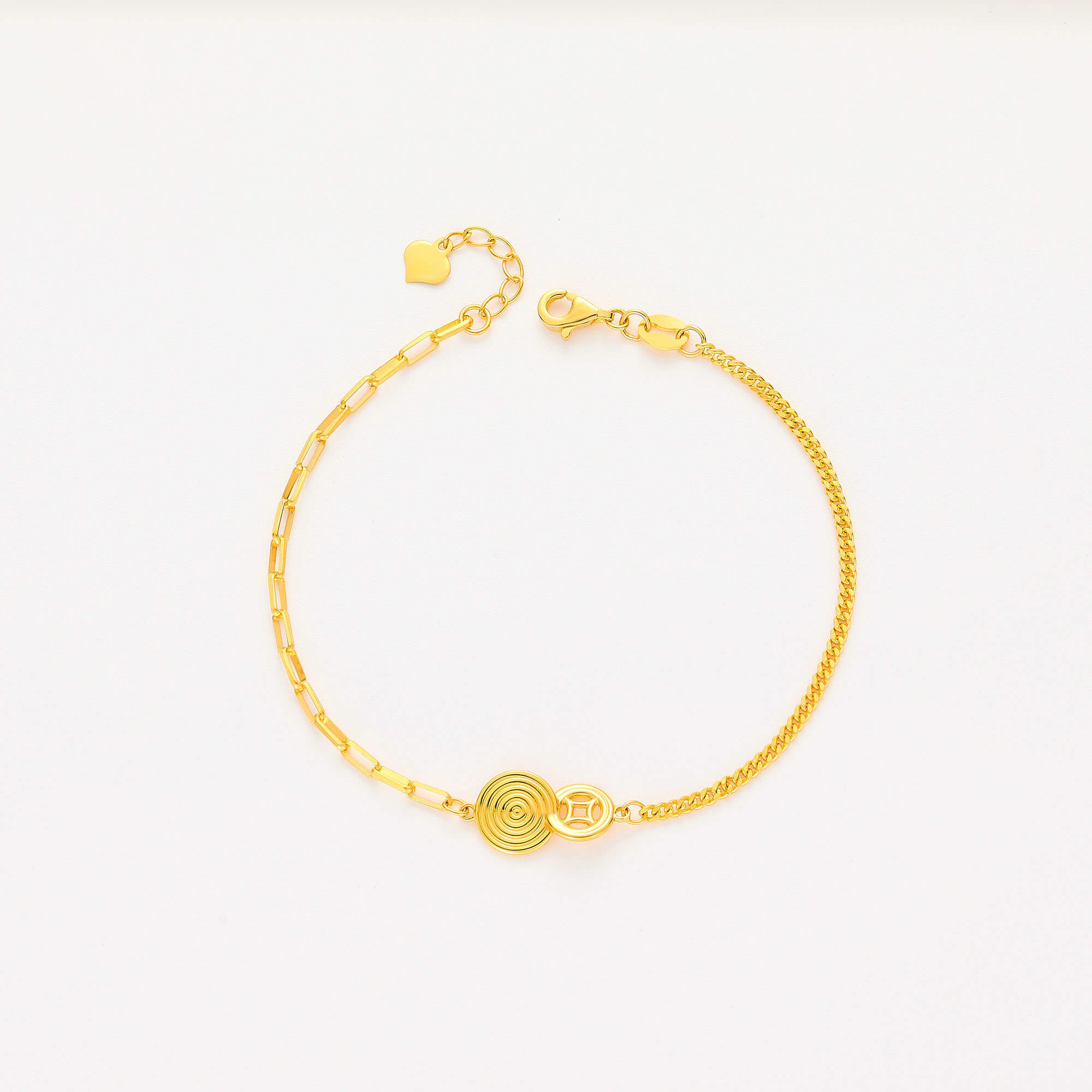 Boundless Wealth Series · 5G Gold CNC Copper Coin Bracelet