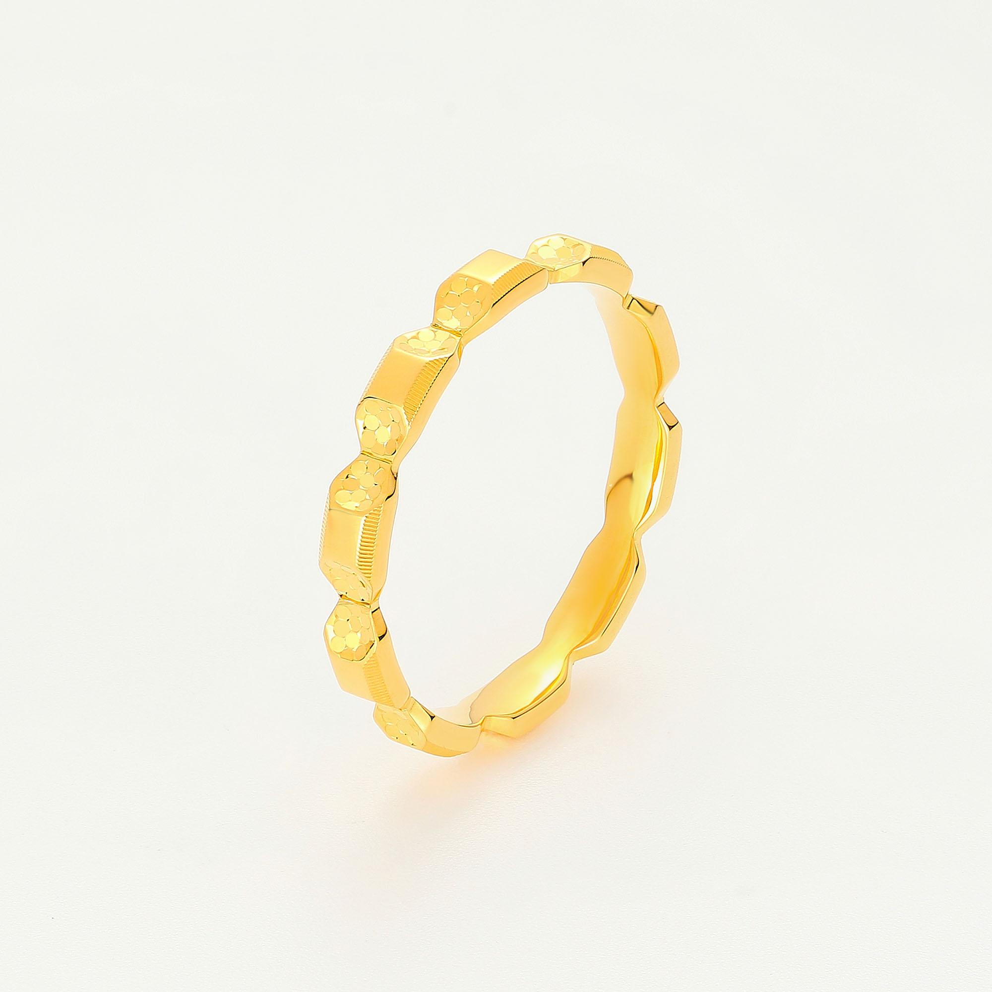 Extreme Edge · 5G Gold CNC Square Ring