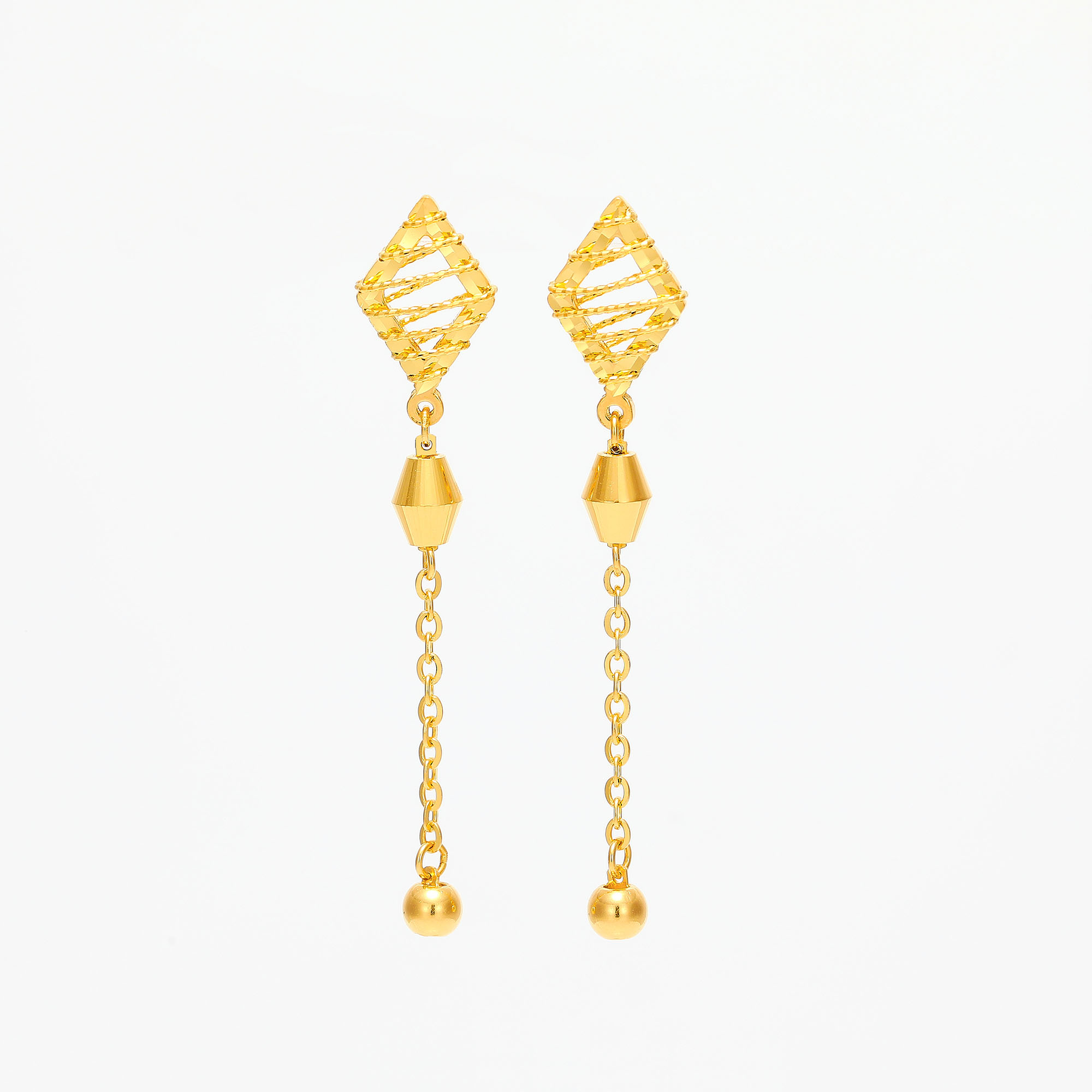 Sassy Beauty Series · 5G Gold CNC Filigree Earrings