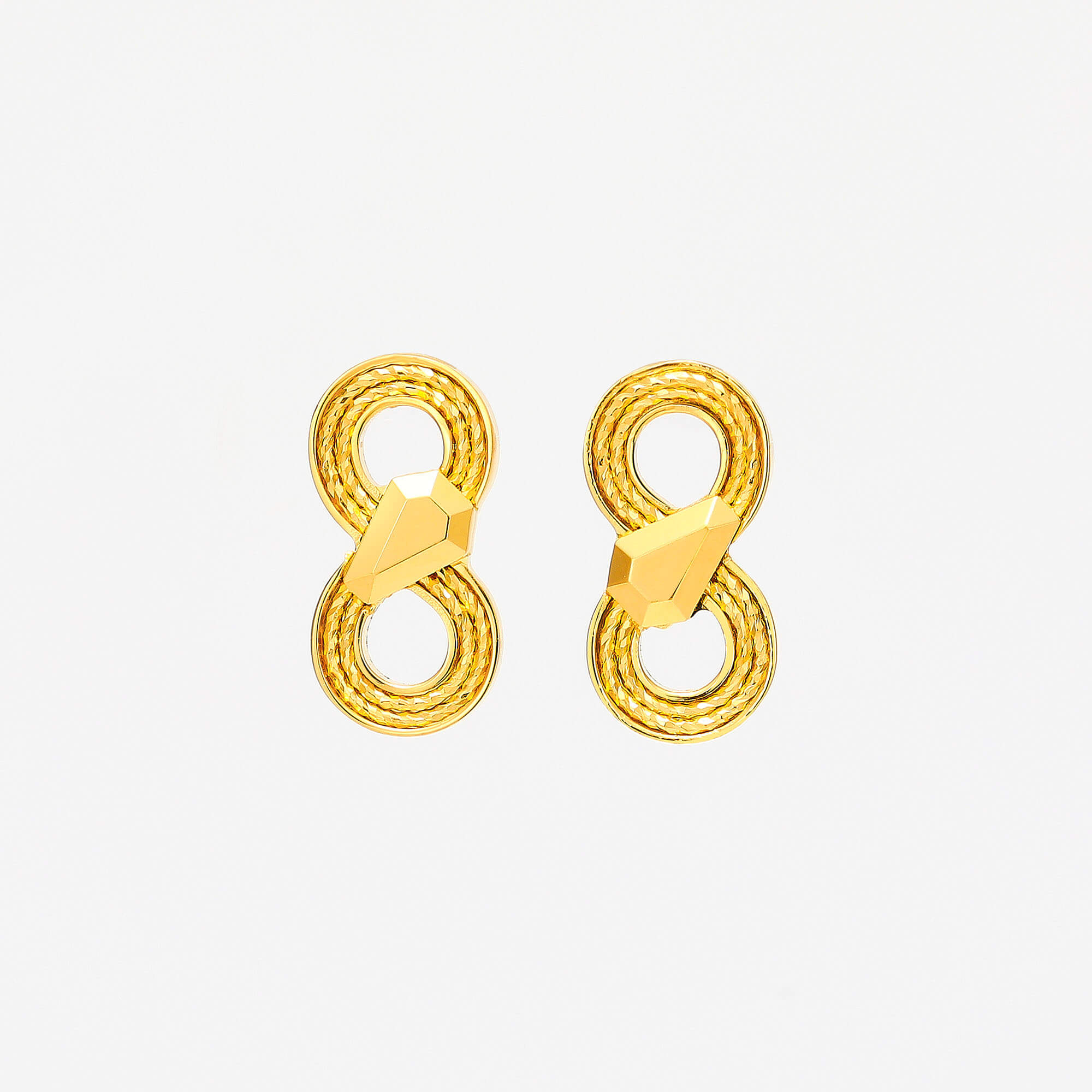 Serpentine Glow Series · 5G Gold CNC Filigree Earrings