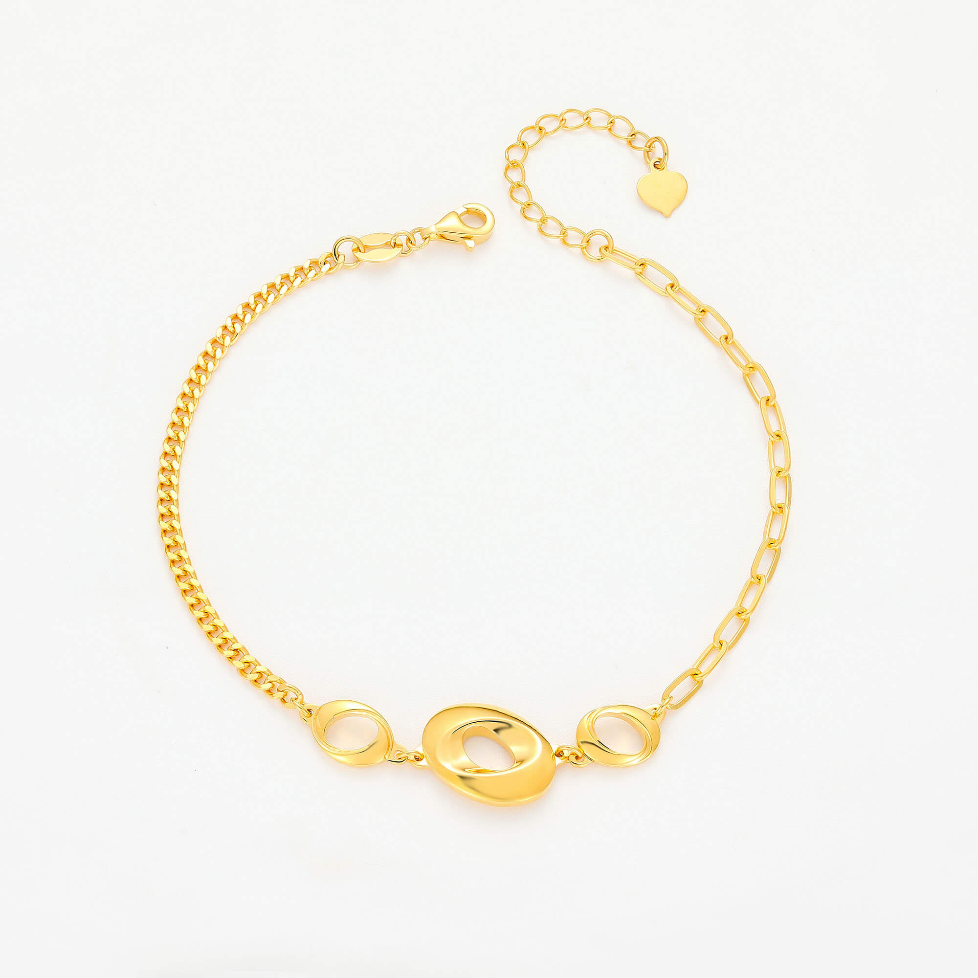 Mirror Light Ripple Shadow · 5G Gold CNC Mirror Gold Bracelet