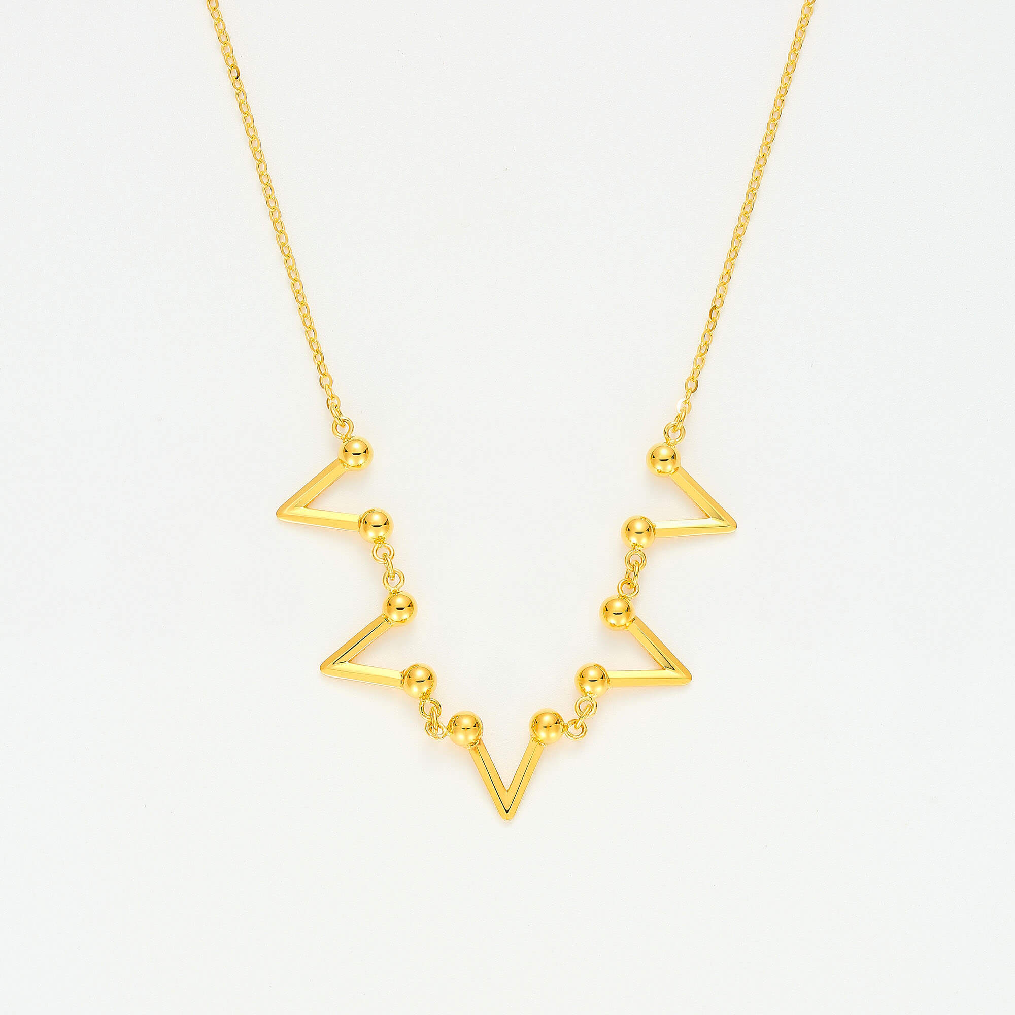 Edge Sharp Collection · 5G Gold Mirror Finish Necklace