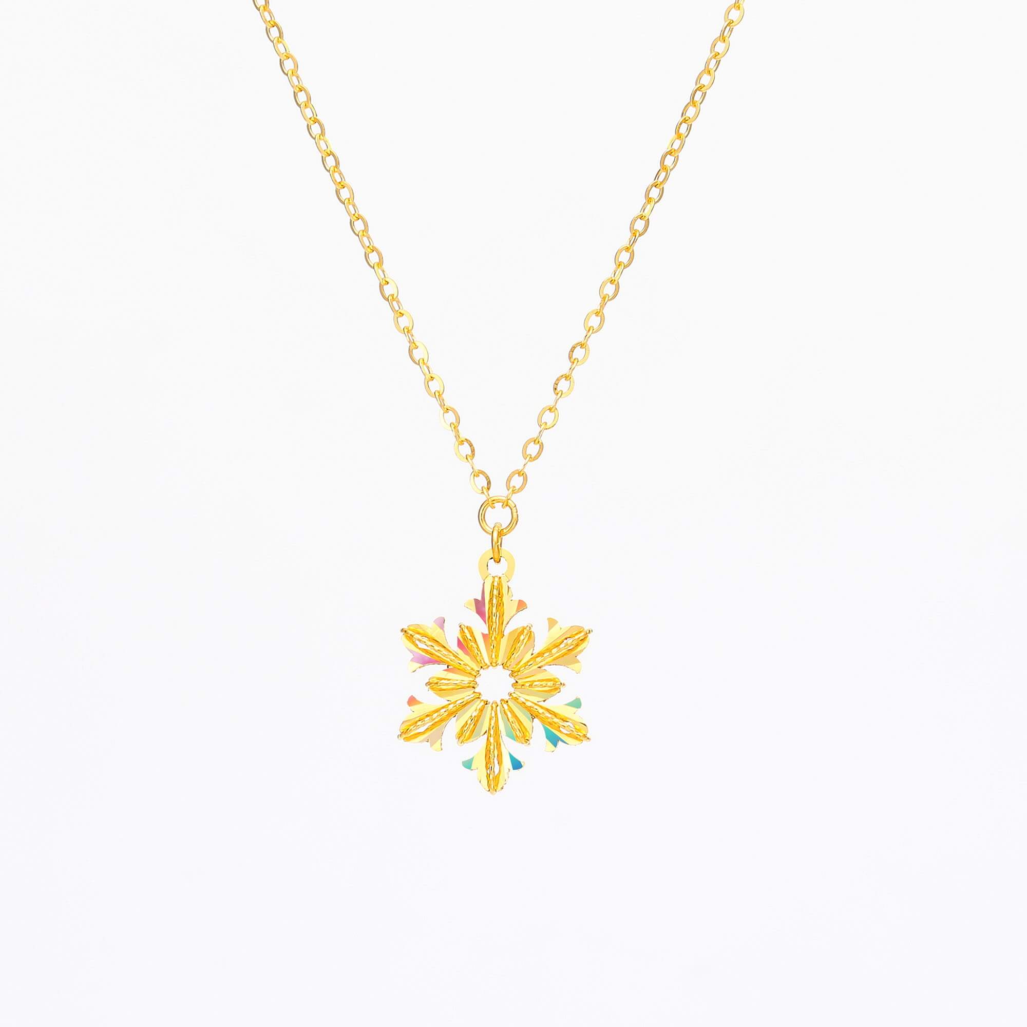 Iris Collection · 5G Gold CNC Filigree Necklace