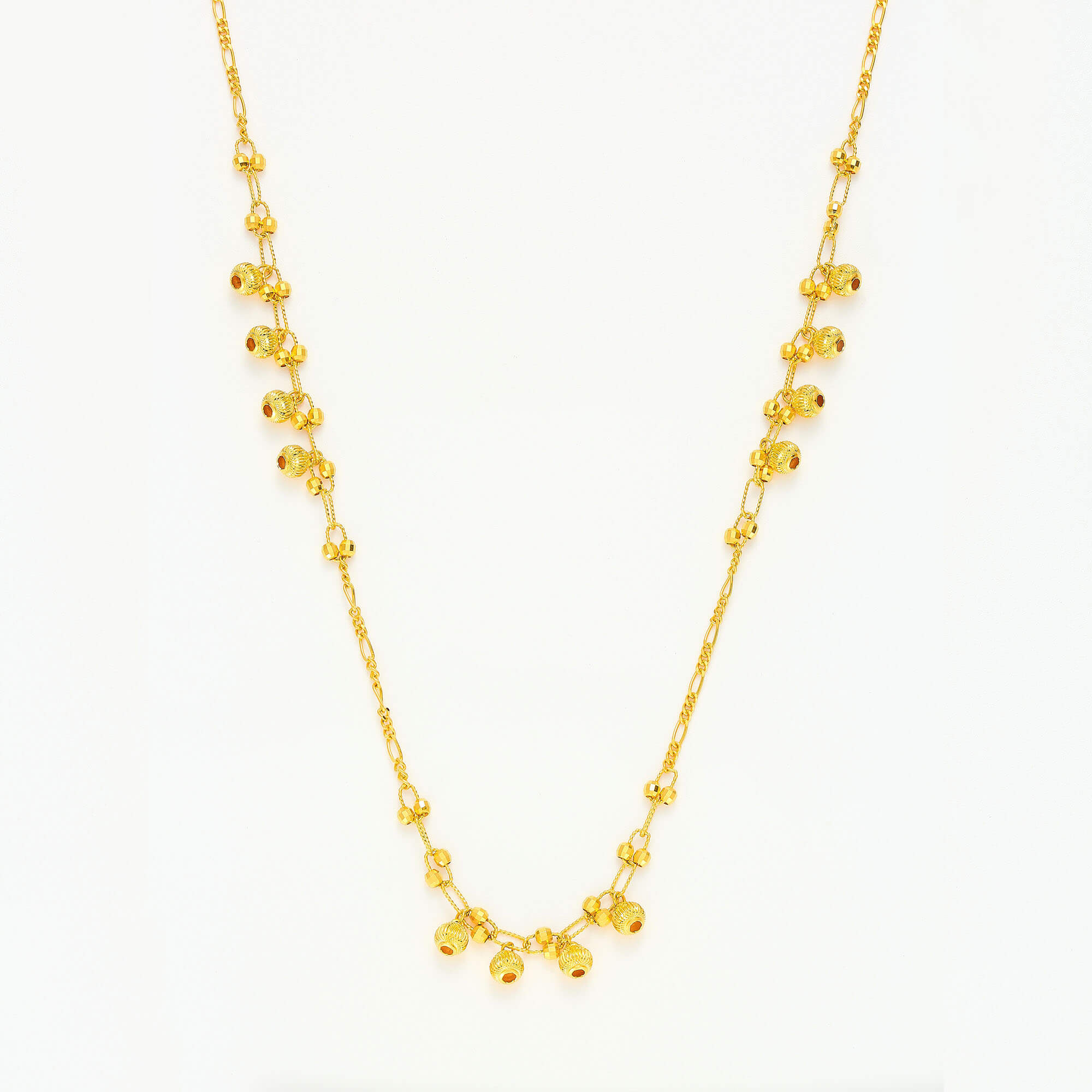 Luxurious Elegance Shining Shadow · 5G Gold Sparkling Bead Necklace