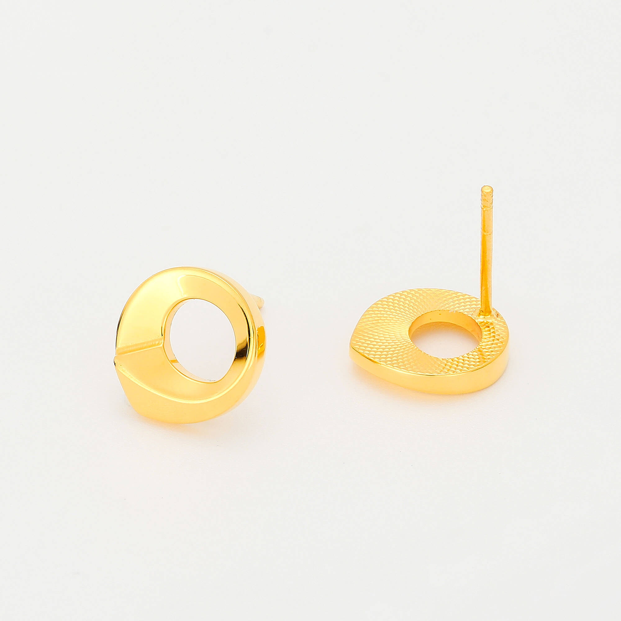 Modern Simplicity Series · 5G Gold CNC Mirror Gold Earrings