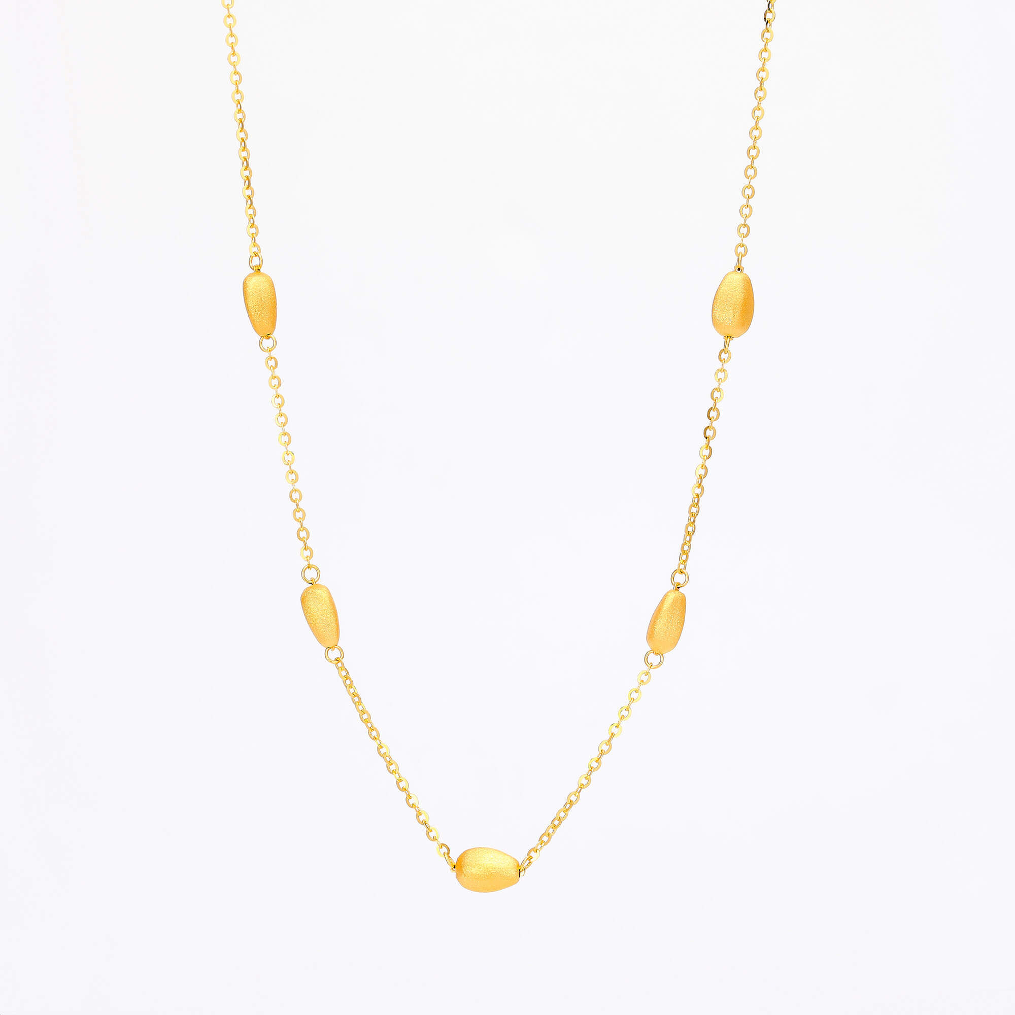 Velvet Series · 5G Gold Simple Beaded Necklace