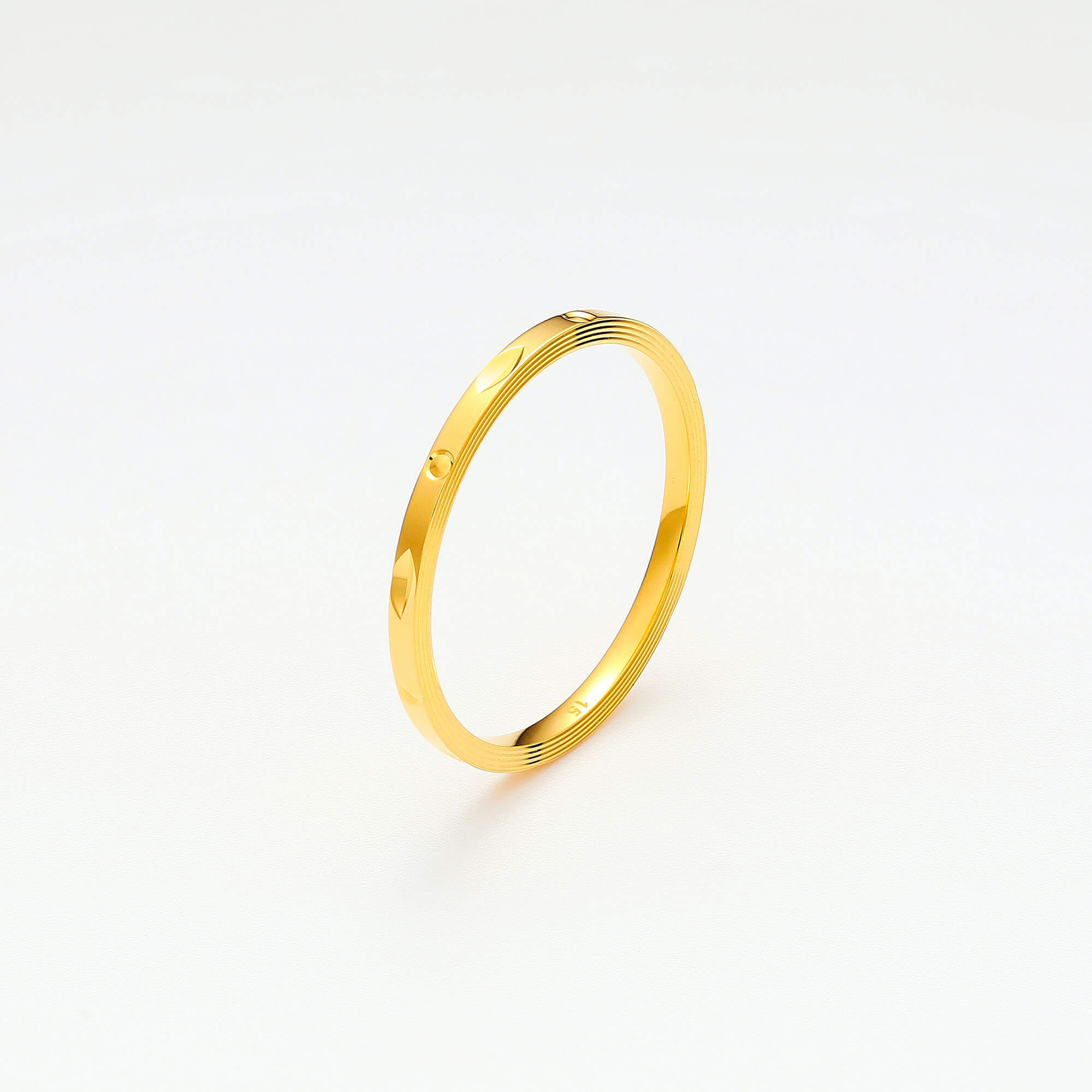 Mirror Shadow Floating Light Series · 5G Gold CNC Ring