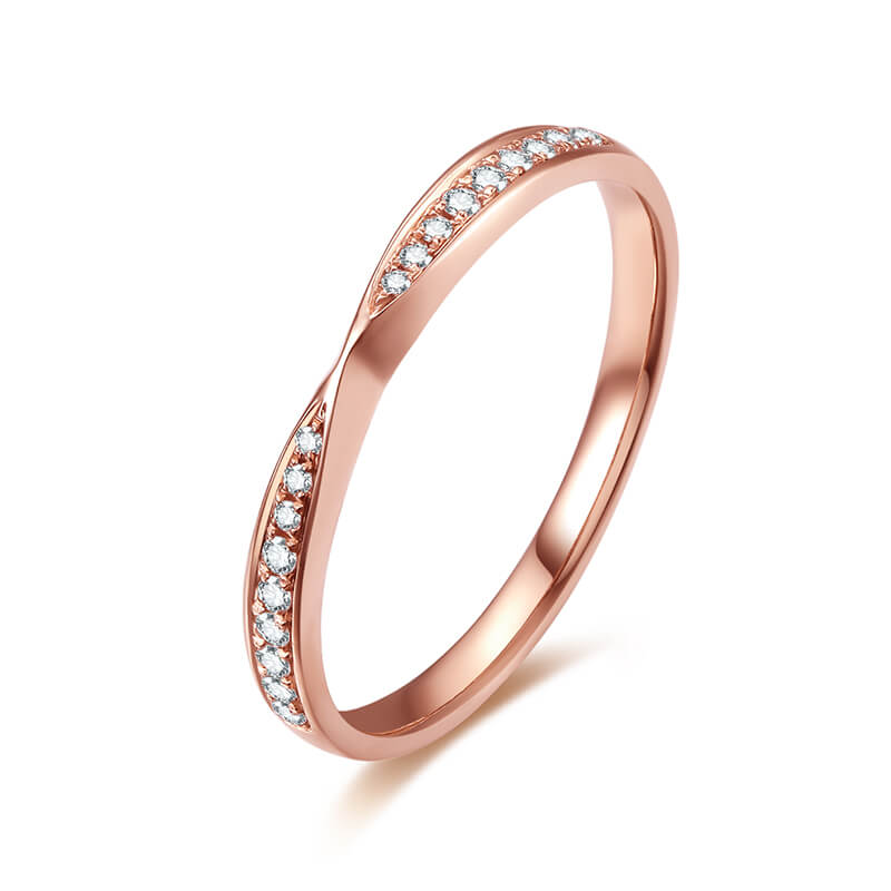 Rose Gold Diamond Ring Band