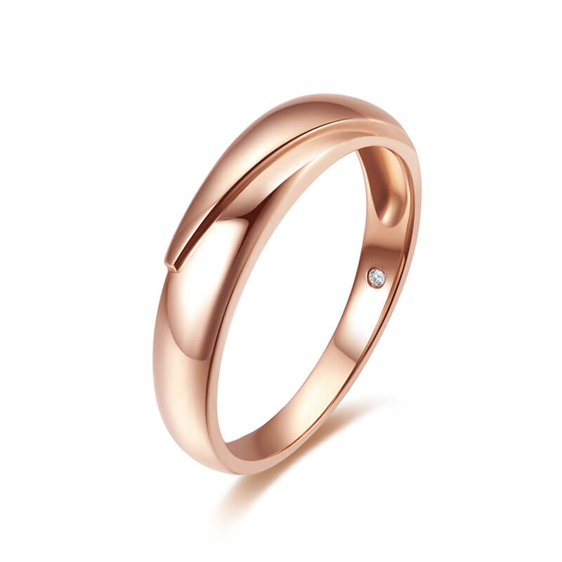  Simple Couple Rings - 18K Gold (Au750)