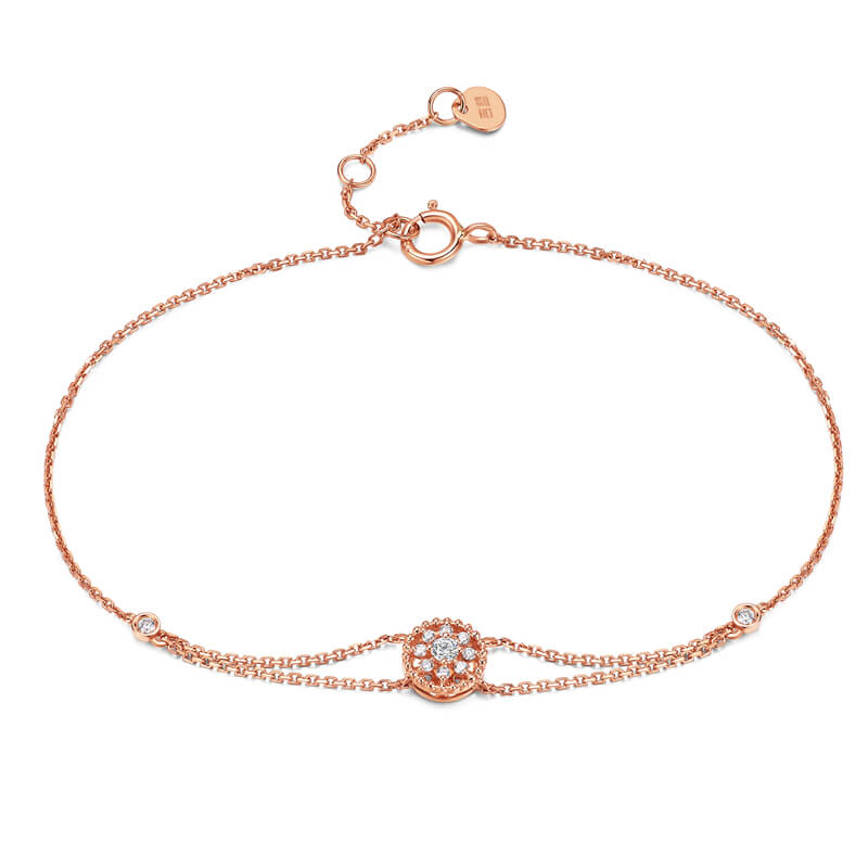 Jewelry - 18K Gold Diamond Bracelet, Beautiful Time Series - Languang.