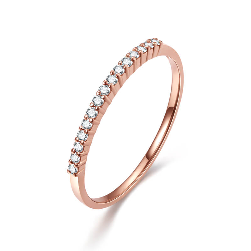 Star Promise - Women's Rose Gold Diamond Cluster Ring Band