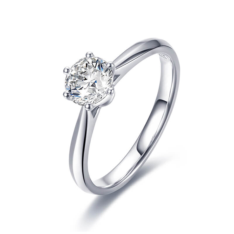  "Aurora Bud" 18K Gold Six-Prong Diamond Ring Collection