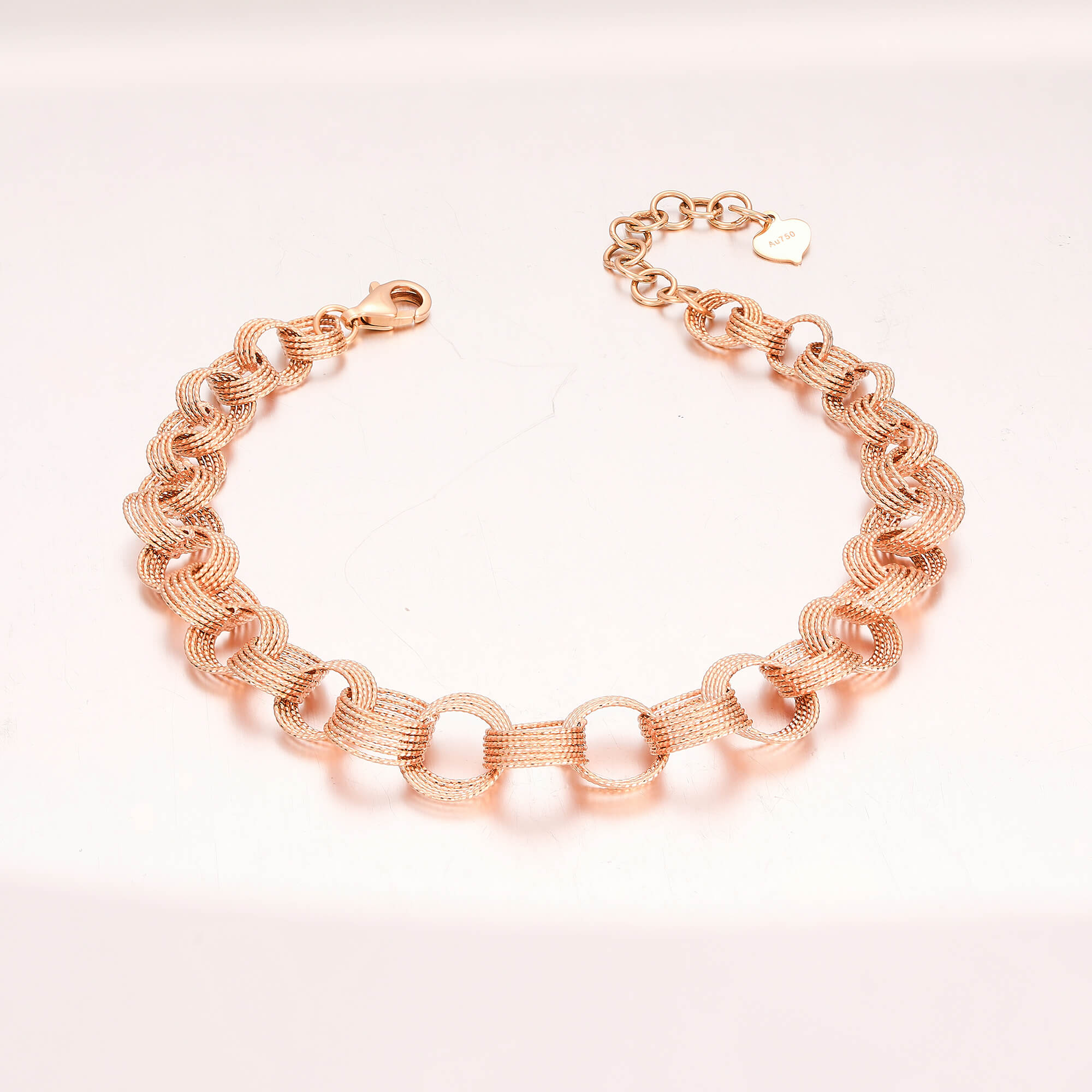 Elegant Silk Charm Collection - K Gold Bracelet