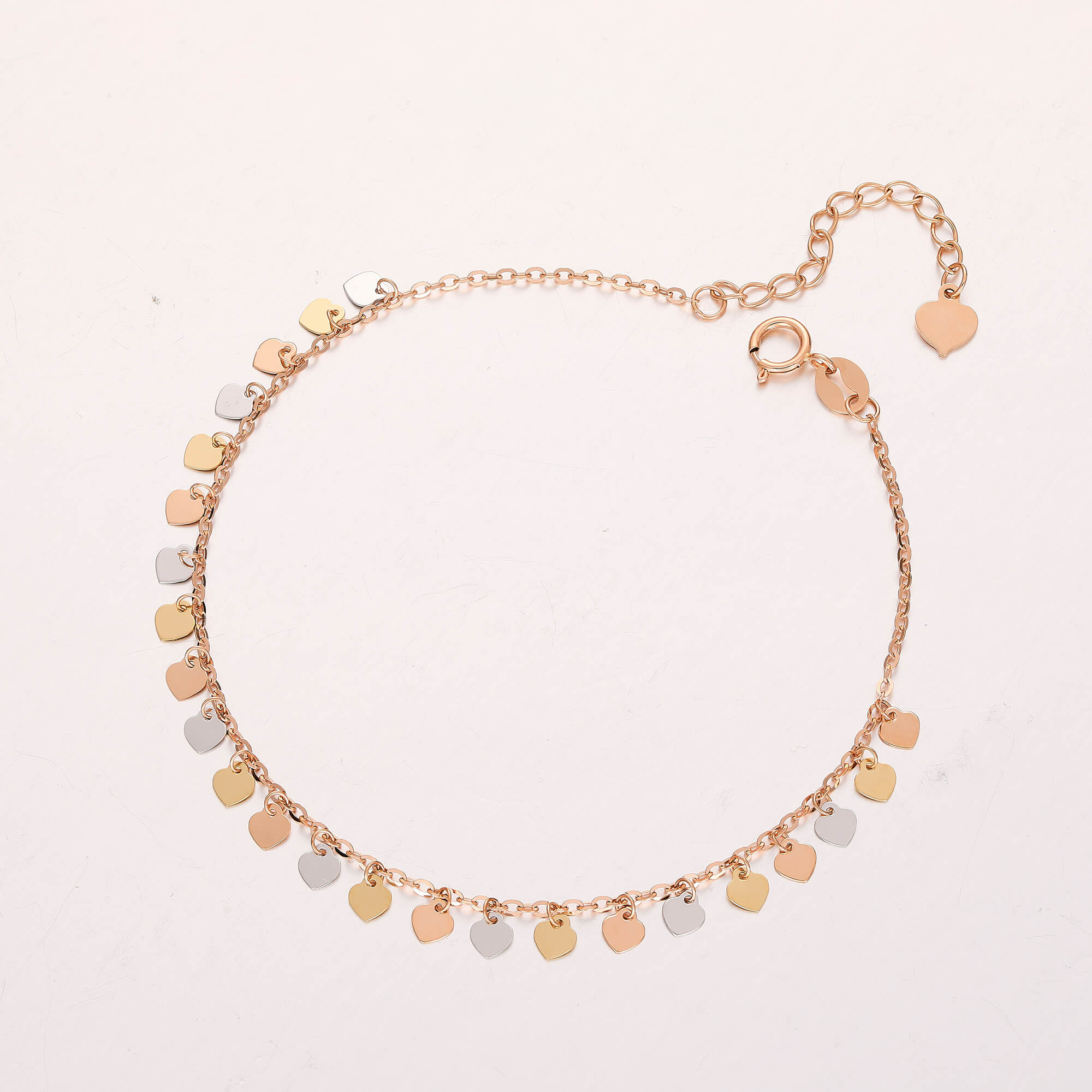  Colorful Heart Glow Collection · K Gold Tricolor Bracelet
