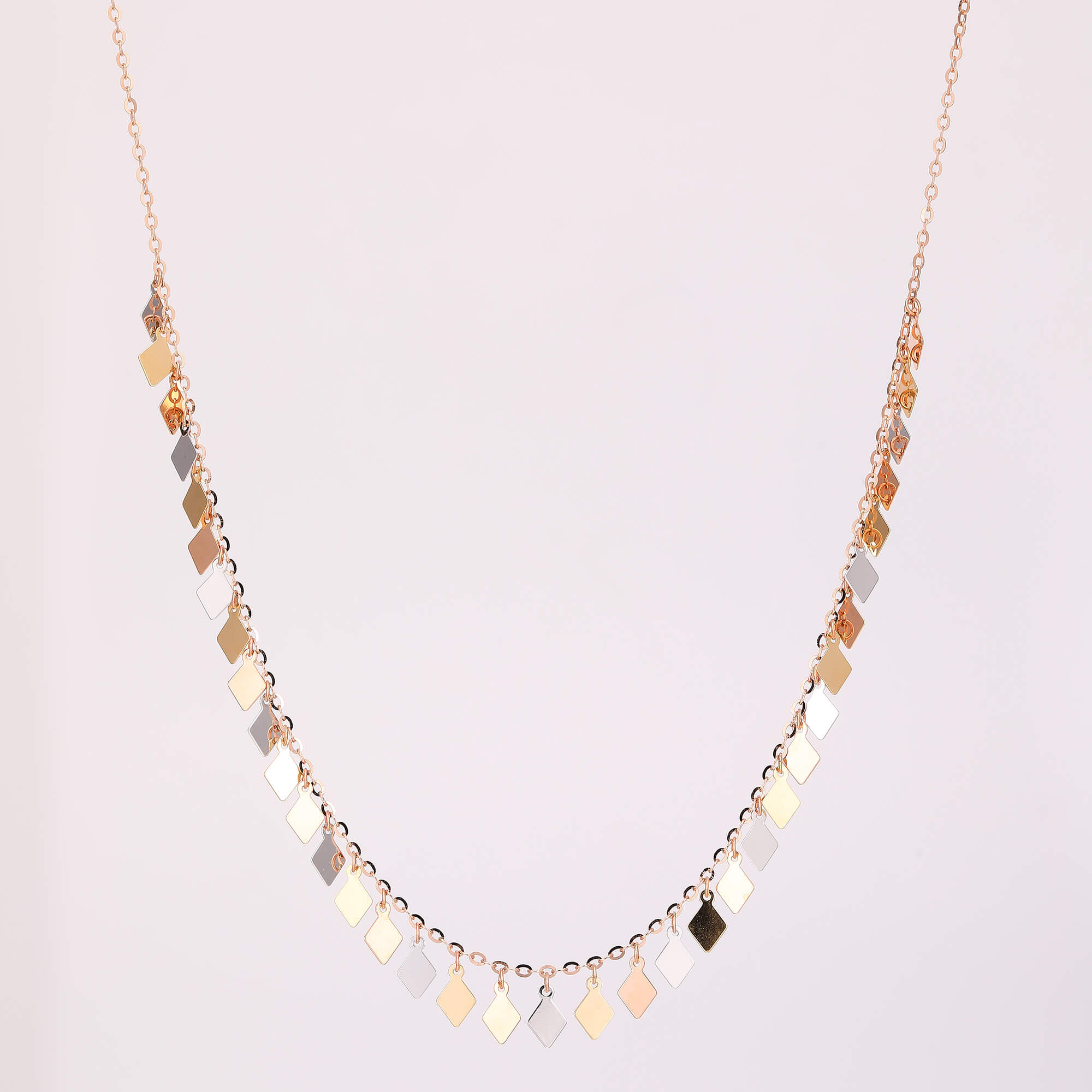 Colorful Prismatic Light Collection · K Gold Tricolor Necklace