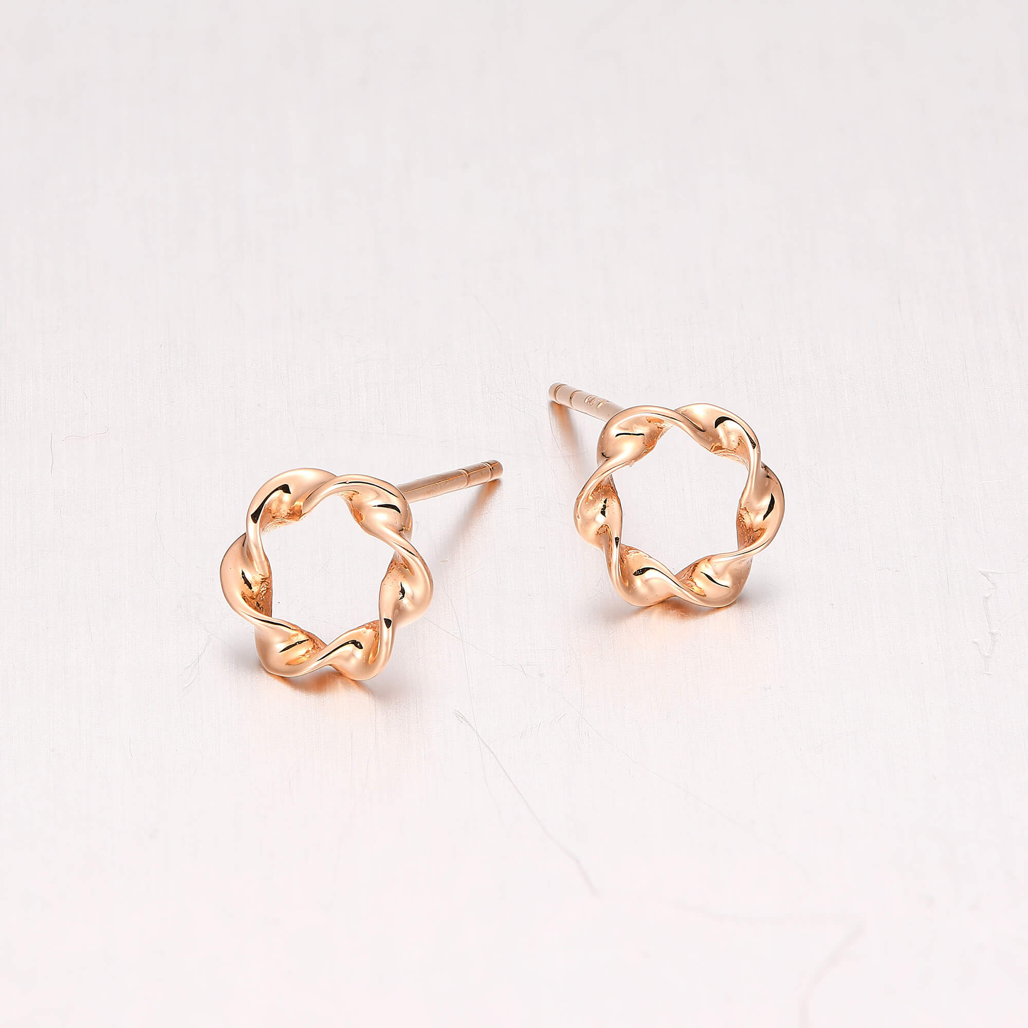 Modern Satin Shadow Collection - K Gold Earrings