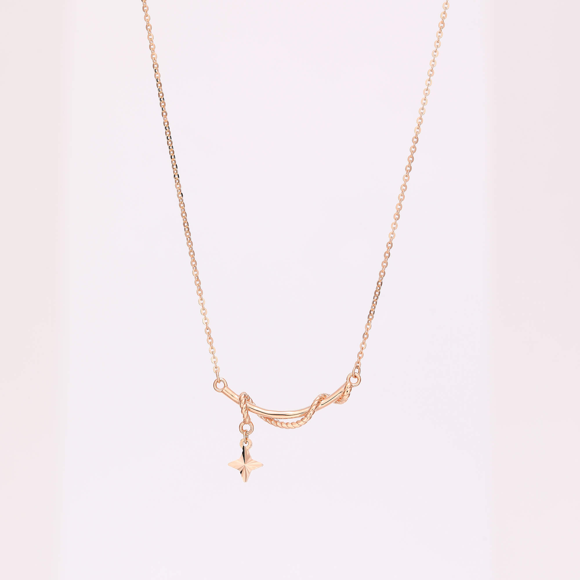 Star Leap Trajectory · K Gold Necklace