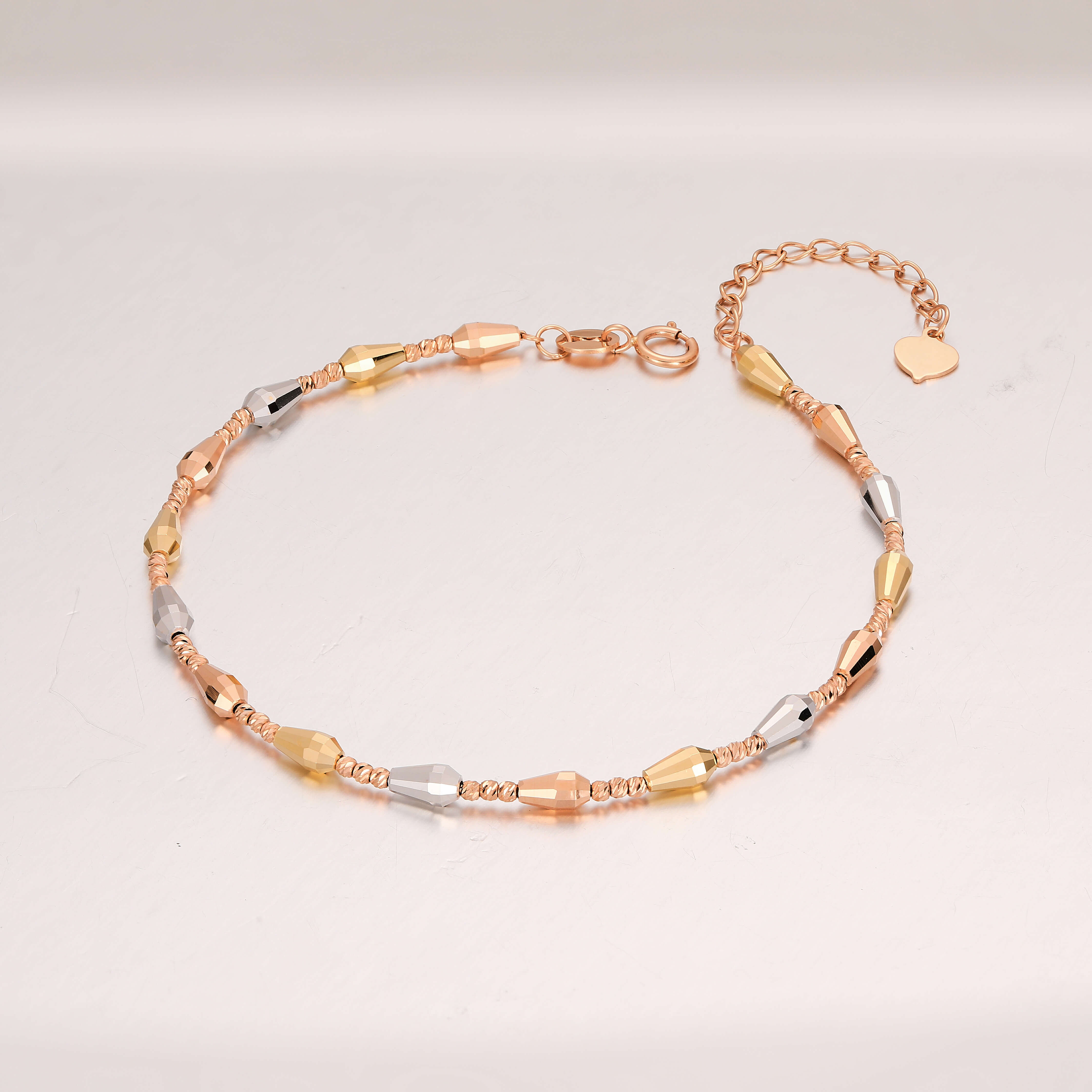 "Urban Two-Tone Series - K Gold Geometric Beaded Two-Tone Bracelet"
