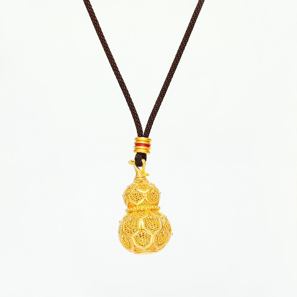 莲开福至&middot;古法花丝葫芦吊坠