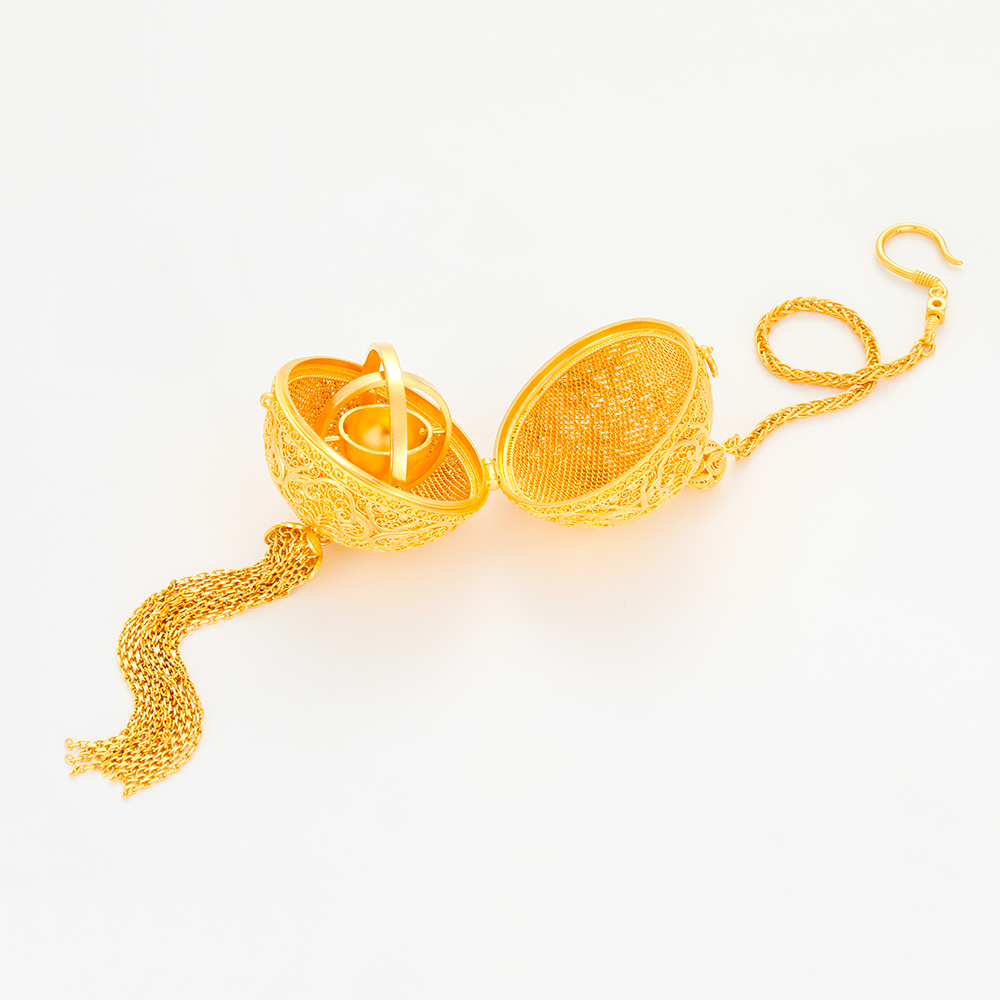 丝蕴如意&middot;古法金花丝香囊球