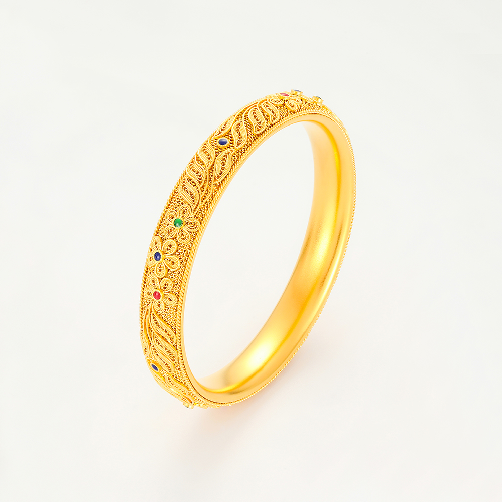 花颜悦色&middot;古法花丝珐琅手镯